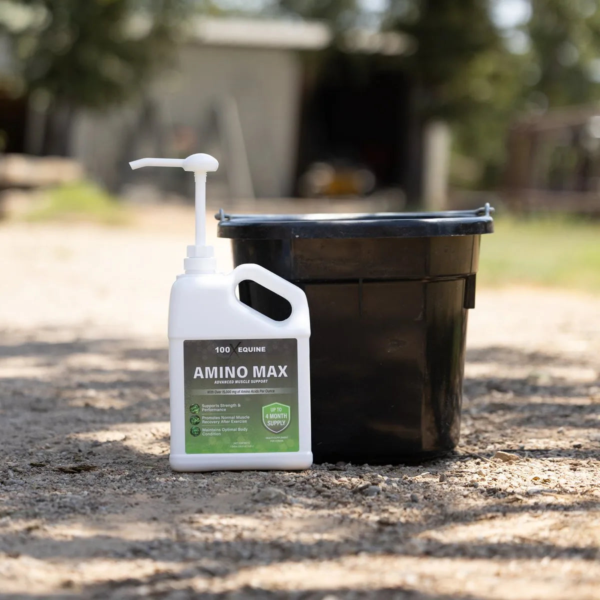 Amino-MAX beside a feed bucket