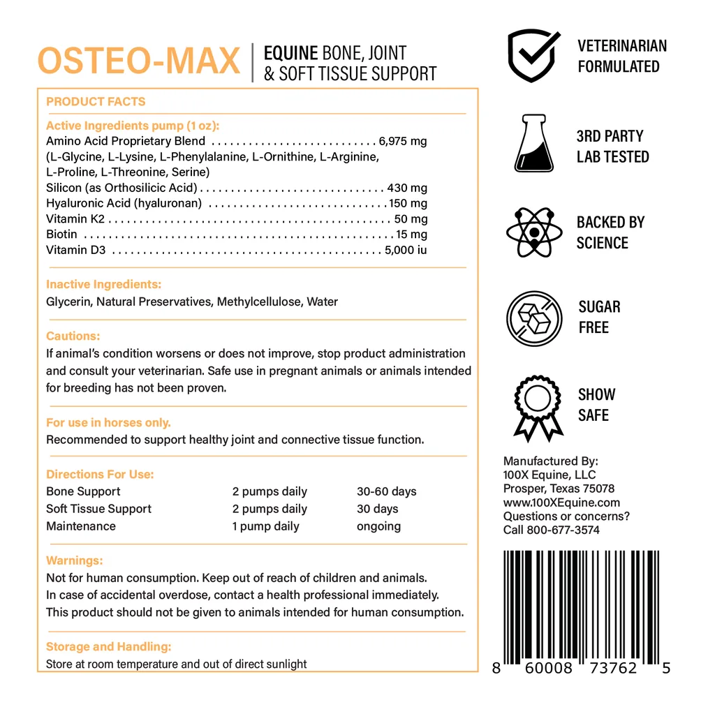 Osteo-MAX back label